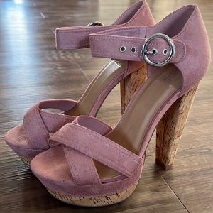 Pink Suede heels